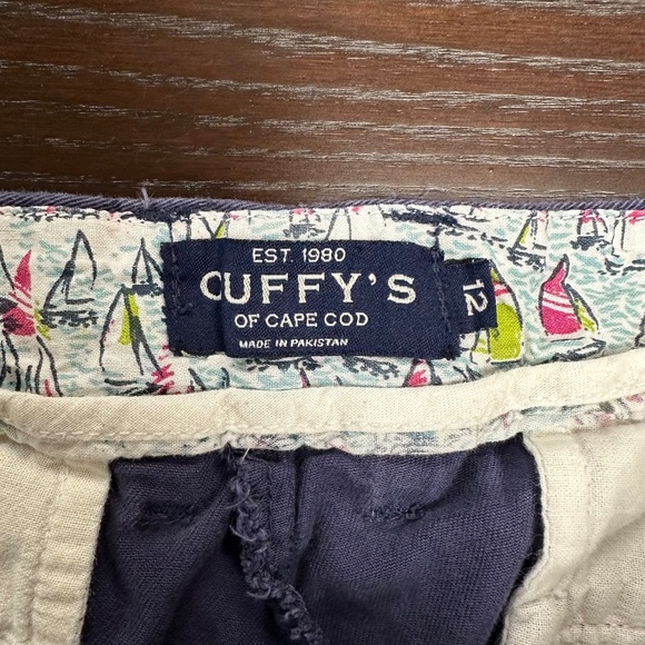 *CUFFY'S* Blue Cape Cod Shorts w/ Pockets Size 12 - Picture 5 of 6